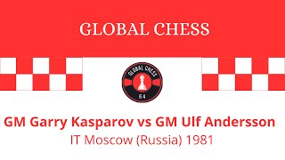 GM Garry Kasparov vs GM Ulf Andersson IT Moscow Russia 1981 [upl. by Minnaminnie494]