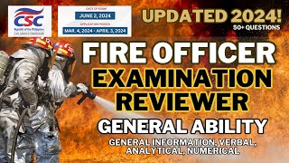 Fire Officer Exam Reviewer 2024 🔥🚒 FOE review Questions [upl. by Anitsuga]