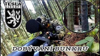 Airsoft Tesla CZSK Dobývání bunkru  VSR GSpec Wolverine Bolt  GoPro 8  ATN xsight 4k 314x [upl. by Nilorac632]