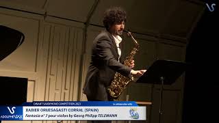 Xabier URUESAGASTI CORRAL Spain plays Fantasie nº7 pour violon by GP Telemann [upl. by Annahavas]