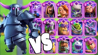 PEKKA VS ALL EVOLUTION CARDS  Clash Royale Challenge [upl. by Gleda]