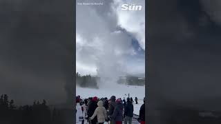 Strong winds create snownado at Colorado ski resort shorts ❄️ [upl. by Ihana]