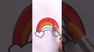 Rainbow 🌈 Drawing Colouring and Painting for Kids kids shorts [upl. by Akli870]