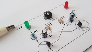 Eine Kartonschaltung erstellen Astabile Kippstufe mit einstellbarer Schaltzeit [upl. by Mehalick427]