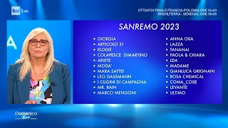 I commenti dei cantanti in gara al Festival di Sanremo 2023  Domenica In 04122022 [upl. by Lemmy74]