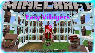 Minecraft Easy Villagers How To [upl. by Annayd18]