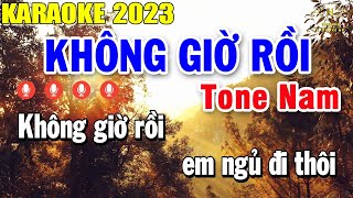 Không Giờ Rồi Karaoke Tone Nam Nhạc Sống  Trọng Hiếu [upl. by Nedla460]