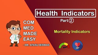 Health Indicators  Part  2  Mortality Indicators  CMME [upl. by Fidellas]