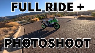 Full Ride Around Town  Photoshoot on my ZX4RR [upl. by Noremac]