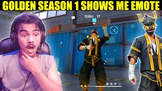 Golden Season 1 Player Shows Me Emote😱 1 vs 1 Lonewolf  Garena free fire [upl. by Dulcinea]