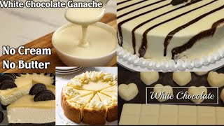 White Chocolate Ganache  How to make White Chocolate [upl. by Aisatsan]