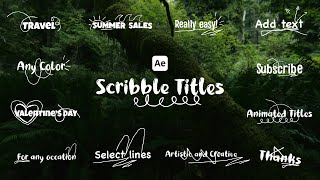 Scribble Titles After Effects Tutorial [upl. by Niamart]