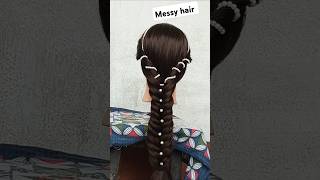 Curly messy bridal hair style  full tutorial hair design  hair hack  wedding choti design 😍 [upl. by Gupta]