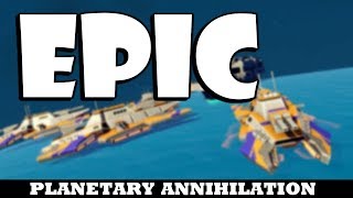 Epic Naval Combat  Planetary Annihilation Titans [upl. by Burty]