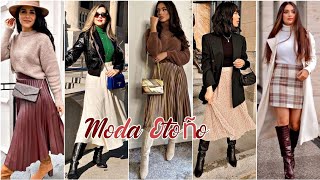 IDEAS DE OUTFITS CON FALDAS PARA OTOÑO 🍁 INVIERNO 2024 [upl. by Adna]