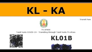 Transit E Pass Required Kerala to Karnataka through Tamil Nadu [upl. by Kcirdec]