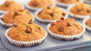 Moist Banana Chocolate chip muffins in 30 minutes  Best Banana chocolate muffins Recipe [upl. by Dnomal973]