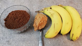 Easy Fudgy Peanut Butter Banana Brownies From Scratch Only 3 ingredients vegan [upl. by Neyrb572]