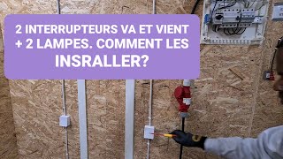 2 Interrupteurs1Va et Vient 2 Lampes et 2 Prisesappelectec [upl. by Tolkan]