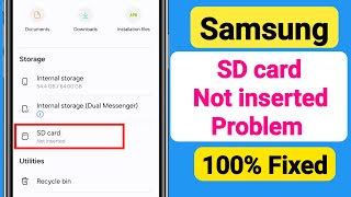 SD card Not inserted Problem  Fix Samsung SD card Not inserted Problem [upl. by Rofotsirk]