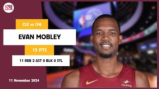 EVAN MOBLEY 15 PTS vs CHI 11 Nov 2425 CLE Highlights [upl. by Inoj]