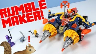 LEGO NEXO Knights Axls Rumble Maker Speed Build Review 70354 [upl. by Hayikat845]