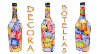 Como decorar botellas  Ideas para Regalar [upl. by Fenella]