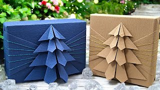 Christmas Gift Wrapping Ideas tutorial  ISasaki Original [upl. by Nilyram987]