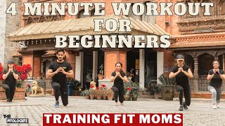 4 Minute Workout For Beginners  Training Fit Moms  Tabata Workout [upl. by Magena]