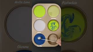 Arctic Lime Vs Chrome Vs True Blue colormixing satisfying farbmischung shorts asmr trending [upl. by Rawlinson]