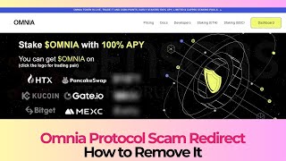 Omnia Protocol Scam – How to Remove It Malware [upl. by Ahsei]