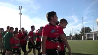 Rugby Cadets Gauderman RCT Toulon vs Montpellier Le Pilou Pilou de la Victoire Toulon 2015 [upl. by Yrakcaz]