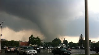 Tornado of the Day 2  Springfield Massachusetts EF3 🌪️ tornado severeweather [upl. by Hanimay205]