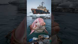 A trapped whale in plastic pleads for rescue a sailor becomes its beacon of hope animals [upl. by Aicnelev]