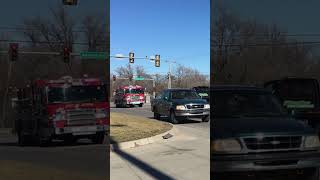 Olathe KS FD Engine 55 Responding 12817 [upl. by Asirehc237]