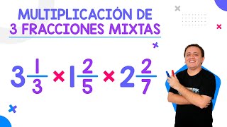 Multiplicación de 3 Fracciones Mixtas [upl. by Nadirehs]