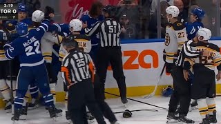 Brad Marchand Doesnt Like Tanevs Hit On Pastrnak [upl. by Atnek340]