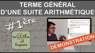 DEMONSTRATION  Terme général dune suite arithmétique  Première [upl. by Atilemrac]