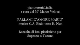 Parlami DAmore Mariù  CA Bixio E Neri  Backing track  piano bases collection [upl. by Iral]