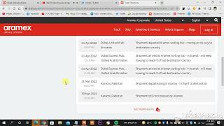 how to check your ARAMEX COURIER PARCEL destination from tracking number on their official website [upl. by Ainatit]