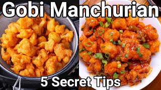 5 Secret Tips for Crispy Gobi Manchurian Dry Recipe Street Style  No Color  Cauliflower Manchurian [upl. by Yahsram]