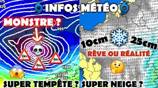 INFOS MÉTÉO  NEIGE FROID ET TEMPÊTE LHIVER ARRIVE EN FRANCE [upl. by Geraldine]