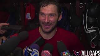 Alex Ovechkin confuses the word quotshotquot with quotshitquot [upl. by Jarin]