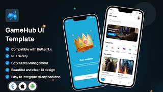 GameHub UI Template Mobile Game Store App in Flutter 3x Android iOS UI app template [upl. by Cornell]