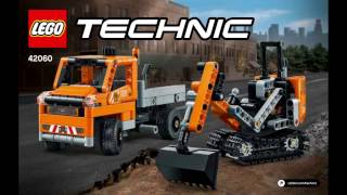 2017 LEGO Technic instruction 42060 Roadwork Crew AampB [upl. by Ahsym]