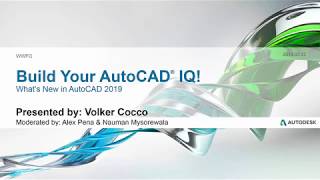 Webinar Whats New in AutoCAD 2019 [upl. by Juetta603]