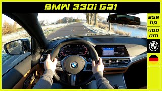 BMW  330i G21  2020  Onboard POV test drive [upl. by Burrows]