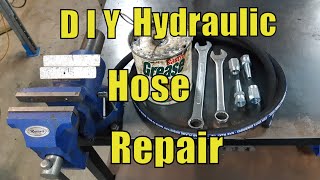 DIY Hydraulic Hose Repair and Assembly Using Reusable Field Fit Fittings 4000 psi  270 bar [upl. by Inama967]