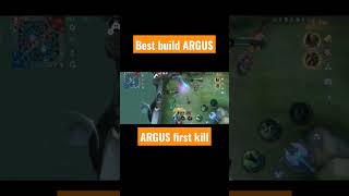 BEST BUILD ARGUS FIRST KILL MLBB [upl. by Gonzales656]