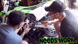 WOW  THE KX100 NEEDS MORE WORK  BRAAP VLOGS [upl. by Kosse826]